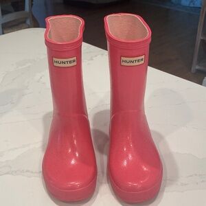Hunter Kids Bright Pink Rain Boots